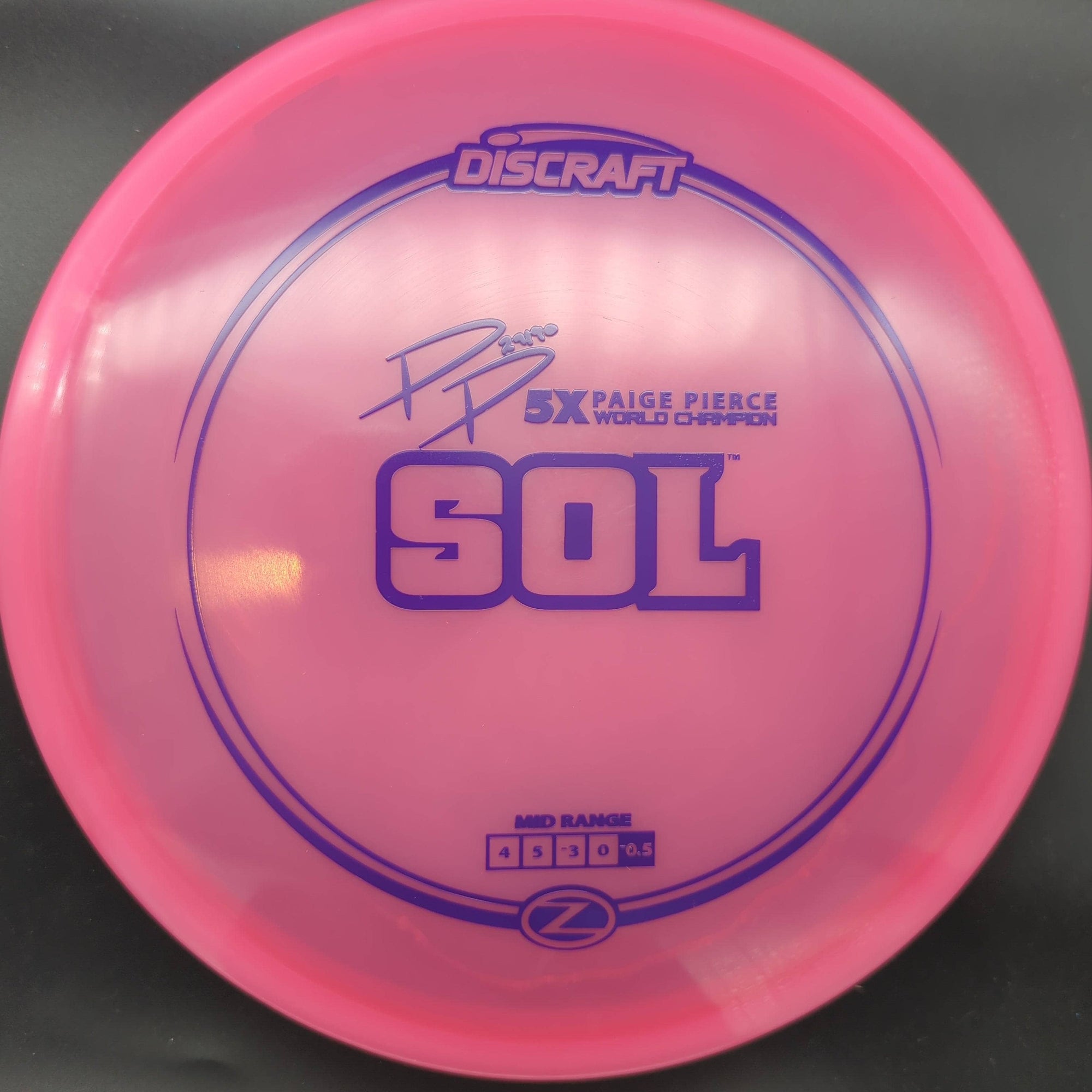 Discraft Mid Range Pink Purple Stamp 174g Sol, Z Line, Paige Pierce