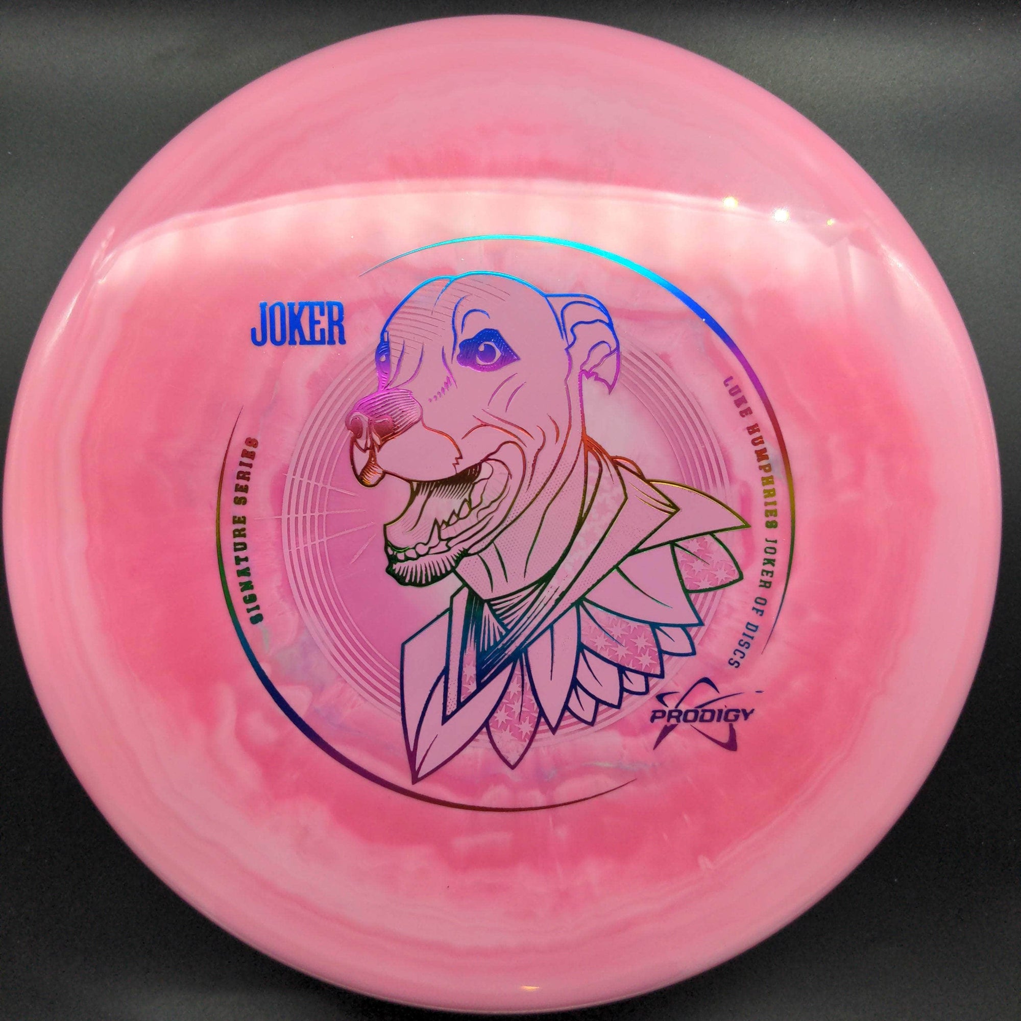 Prodigy Mid Range Pink Rainbow Stamp 176g A5, 500 Spectrum, Luke Humphries 2023 Signature Series