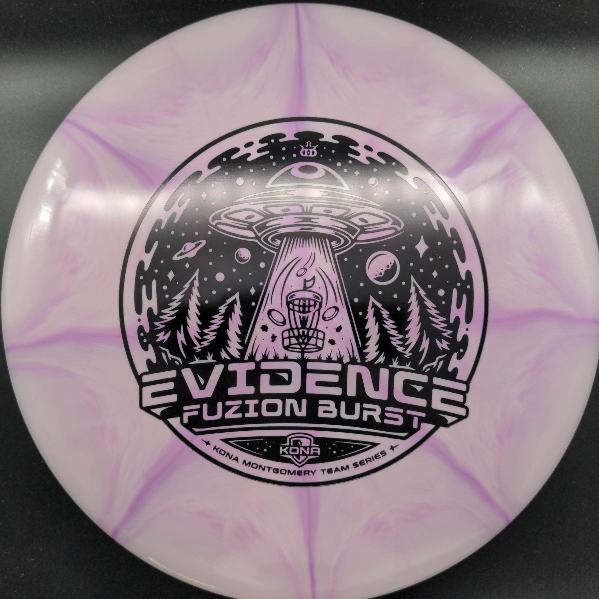 Dynamic Discs Mid Range Pink Black Stamp 178g Evidence, Fuzion Burst, Kona Montgomery Team Series