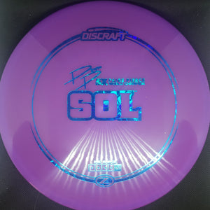 Discraft Mid Range Purple Blue Swirl Foil Stamp 174g Z Line Sol, Paige Pierce, 4/5/-3/0