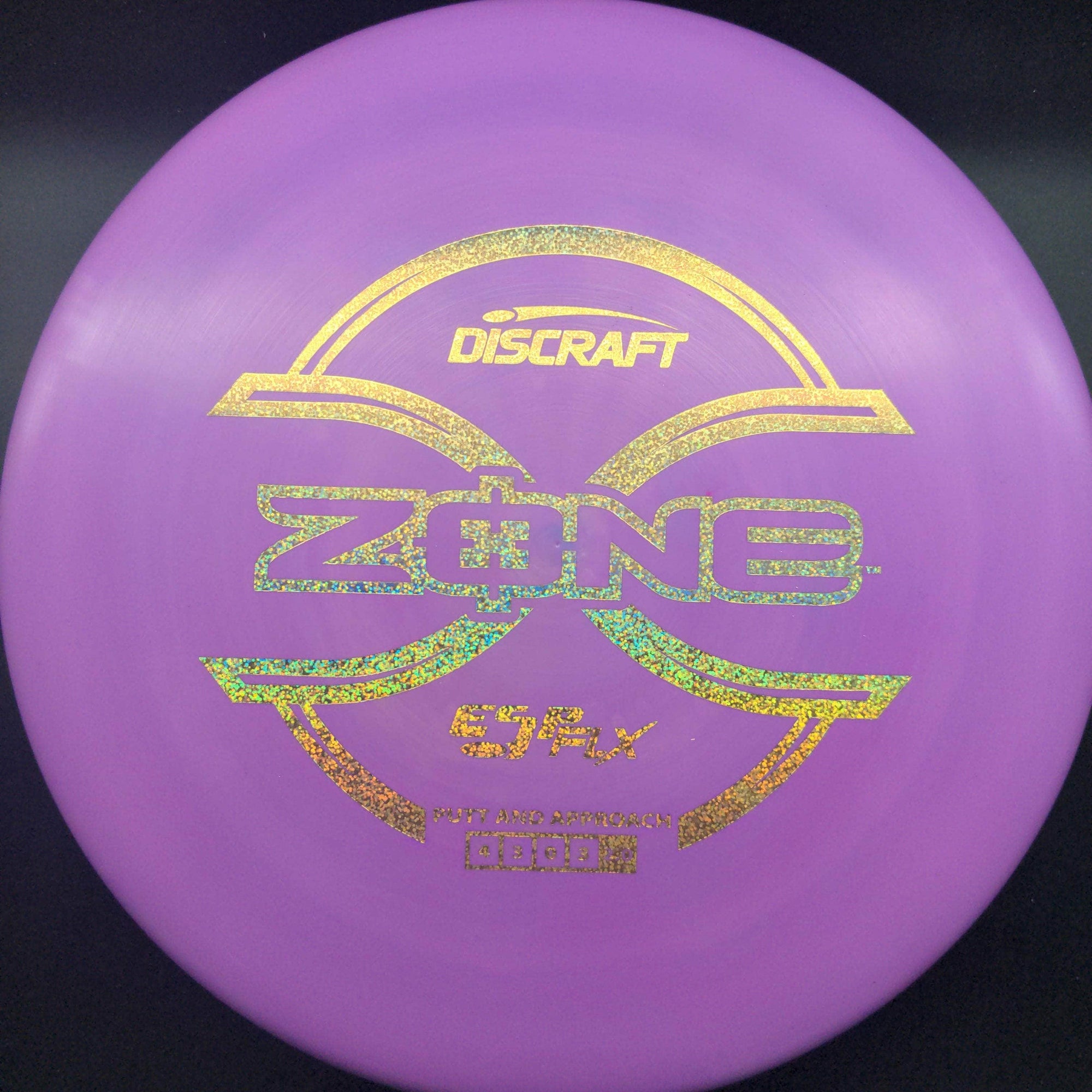 Discraft Mid Range Purple Gold GLitter Stamp 174g Zone, ESP Flx