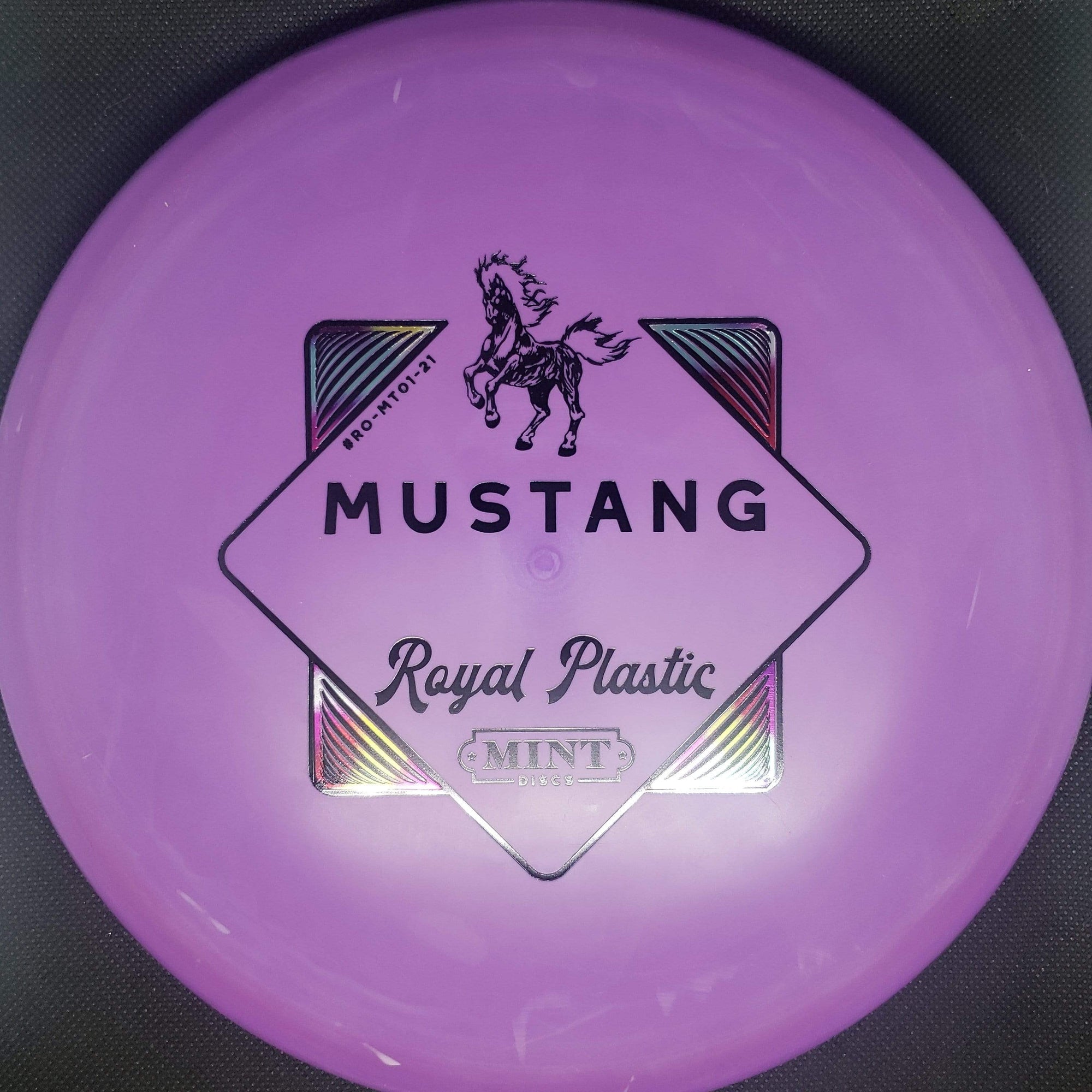 Mint Discs Mid Range Purple Rainbow Stamp 177g Mustang - Royal Plastic