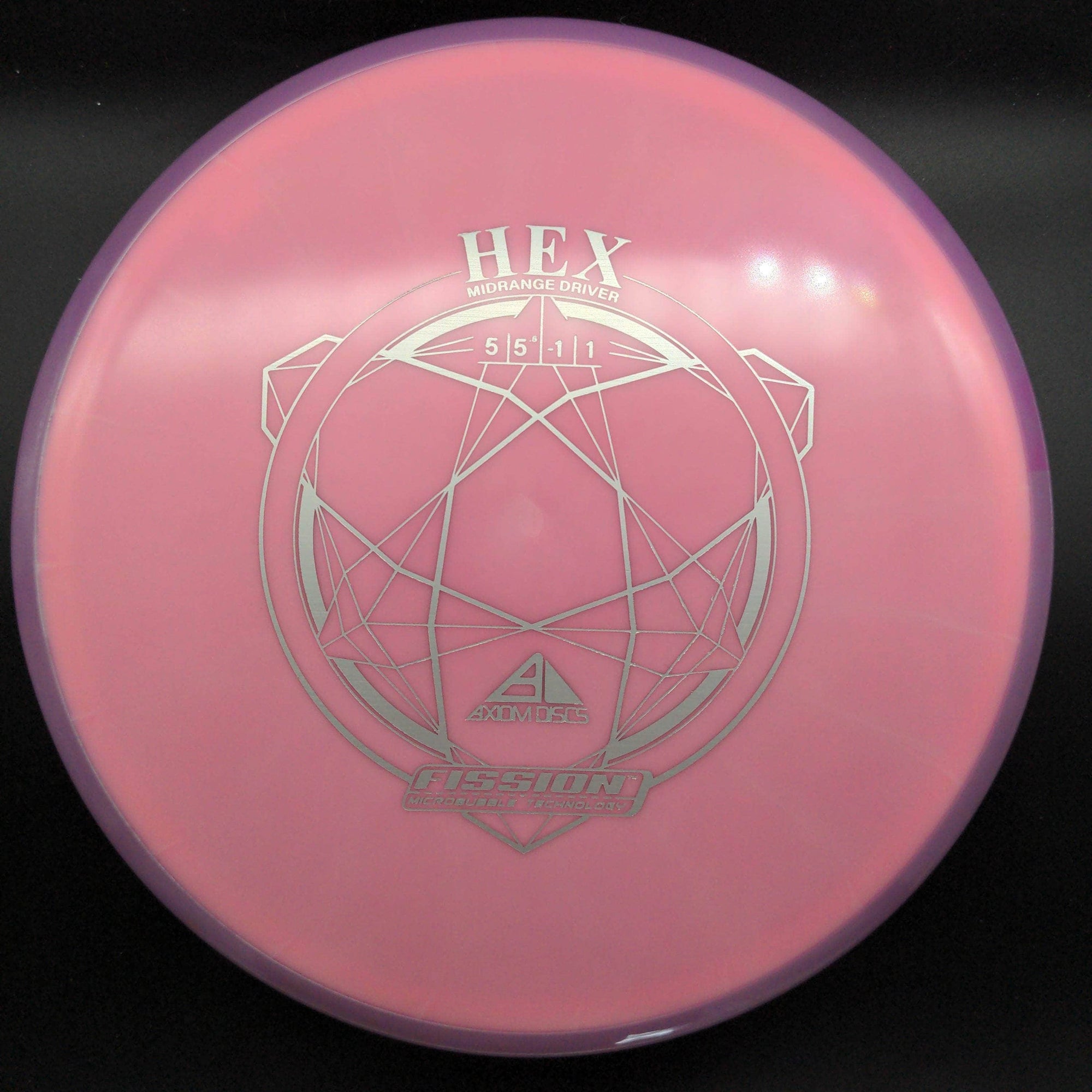 MVP Mid Range Purple Rim Pink Plate 177g Hex, Fission Plastic,