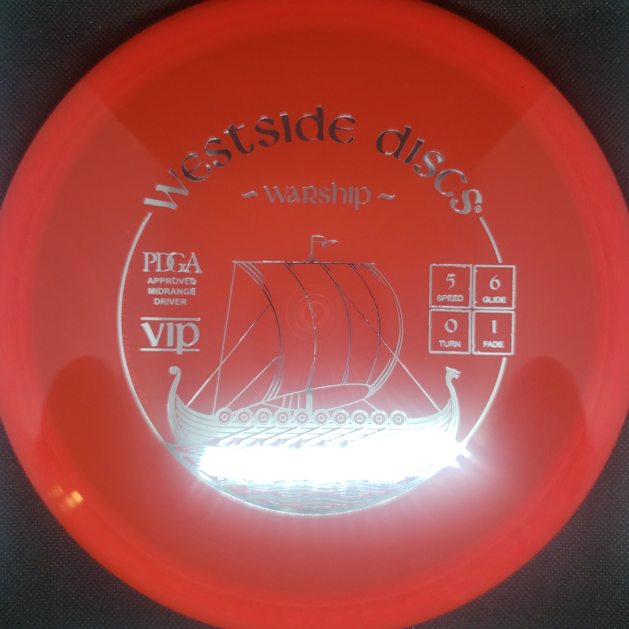 Westside Discs Mid Range Red Silver Stamp 174g VIP Warship