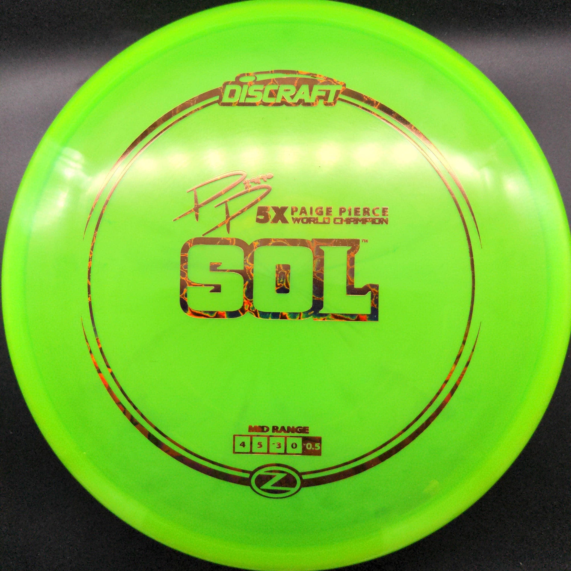 Discraft Mid Range Sol, Z Line, Paige Pierce