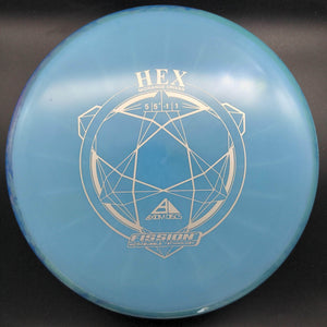 MVP Mid Range Teal/Blue Swirl Rim Blue Plate 172g Hex, Fission Plastic,