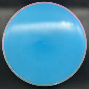 MVP Mid Range Teal/Pink Swirl Rim Blue Blank Plate 177g Hex, Fission Plastic,