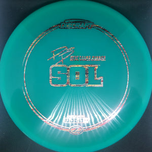 Discraft Mid Range Turquise Splatter Foil Stamp 172g Z Line Sol, Paige Pierce, 4/5/-3/0