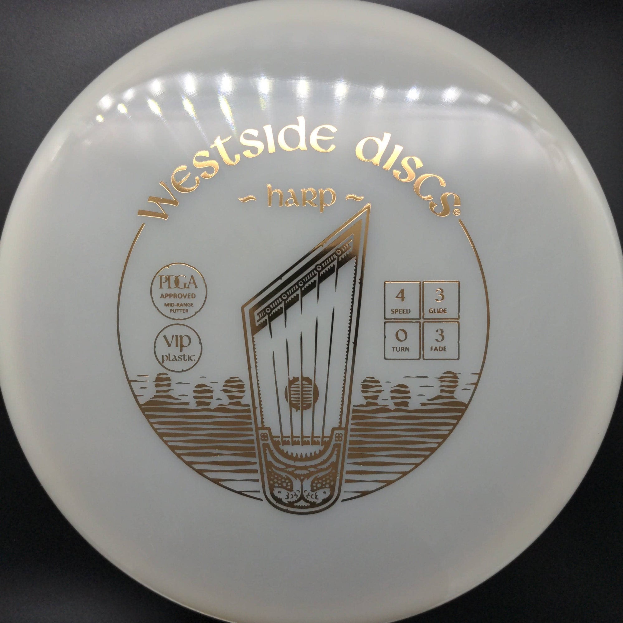 Westside Discs Mid Range White Gold Stamp 176g Harp, VIP