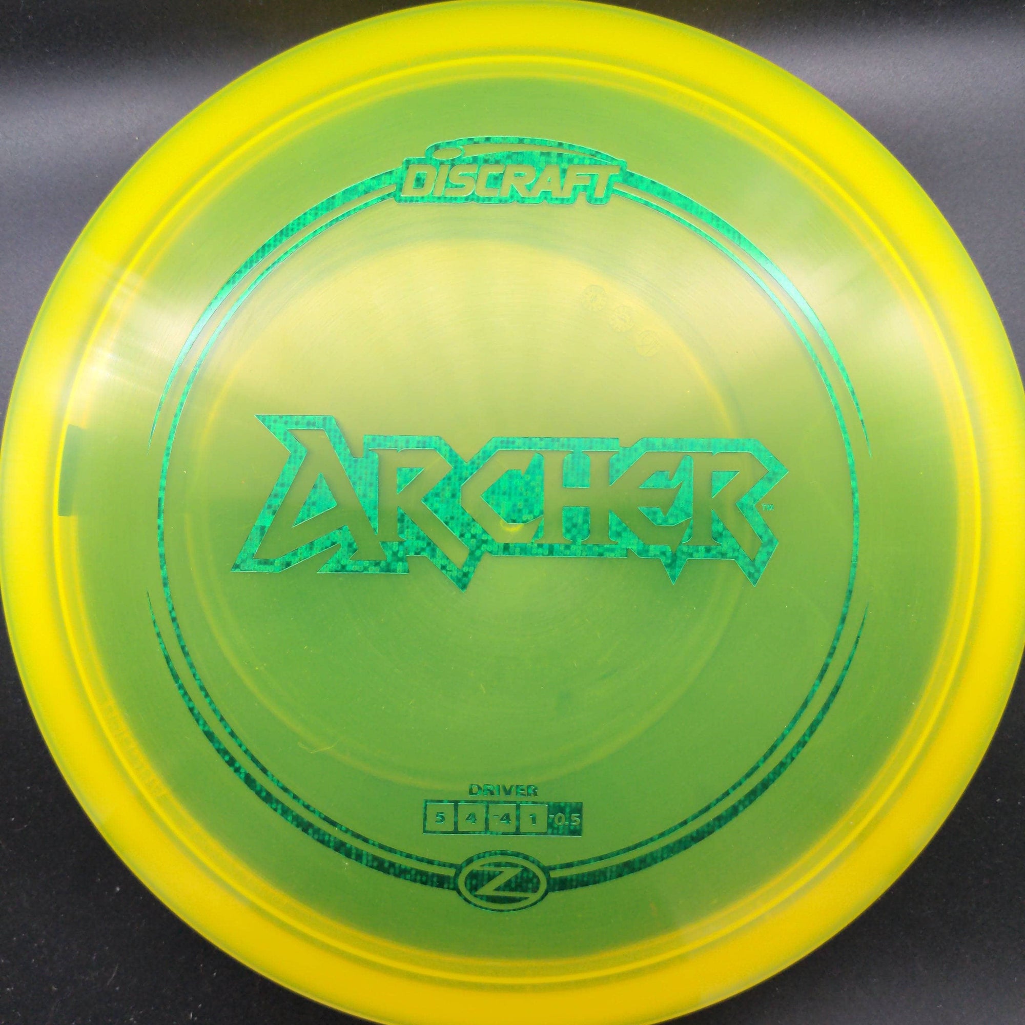 Discraft Mid Range Yellow Green Glitter Stamp 172g Z Line Archer