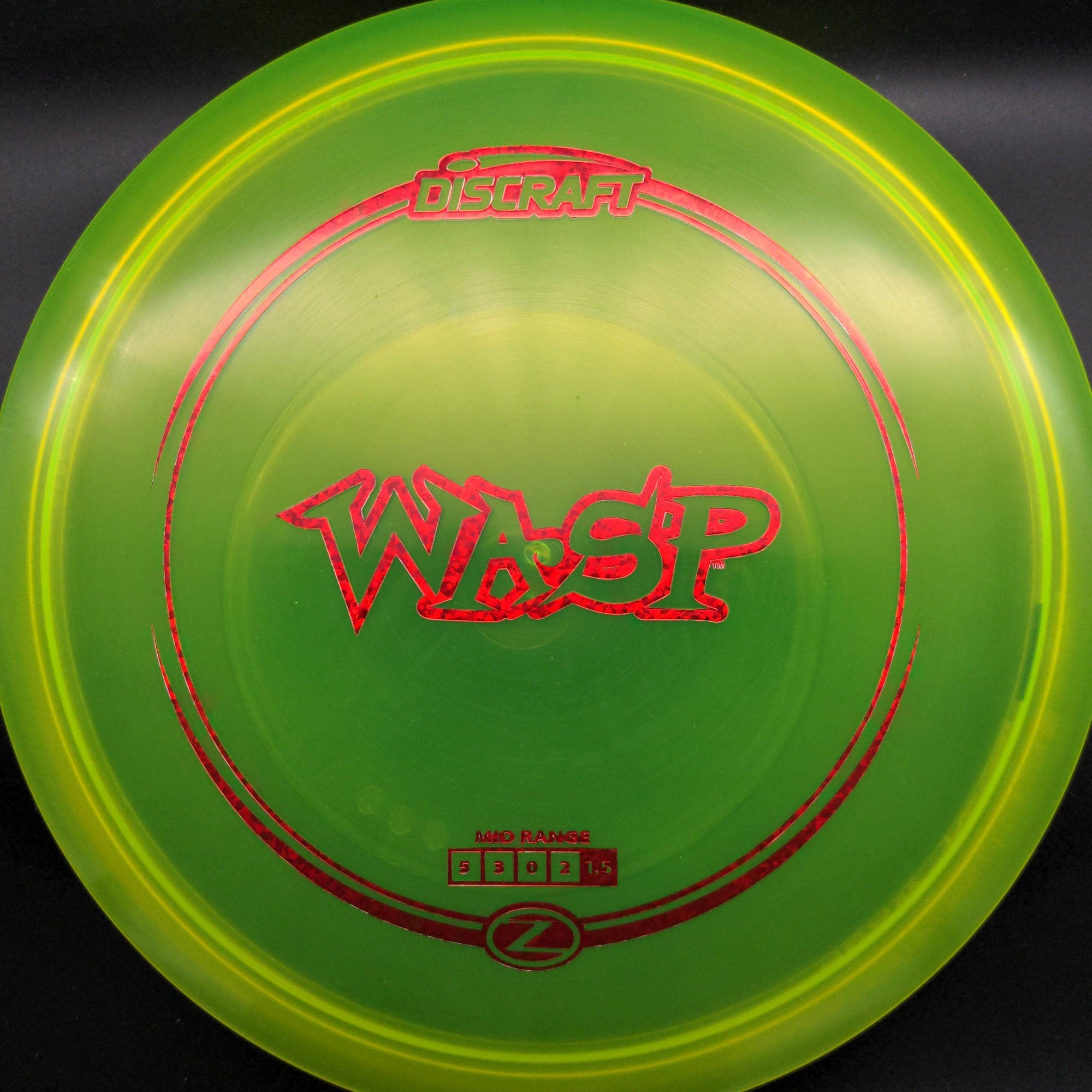 Discraft Mid Range Yellow Red Shatter Stamp 176g Wasp, Z-Line