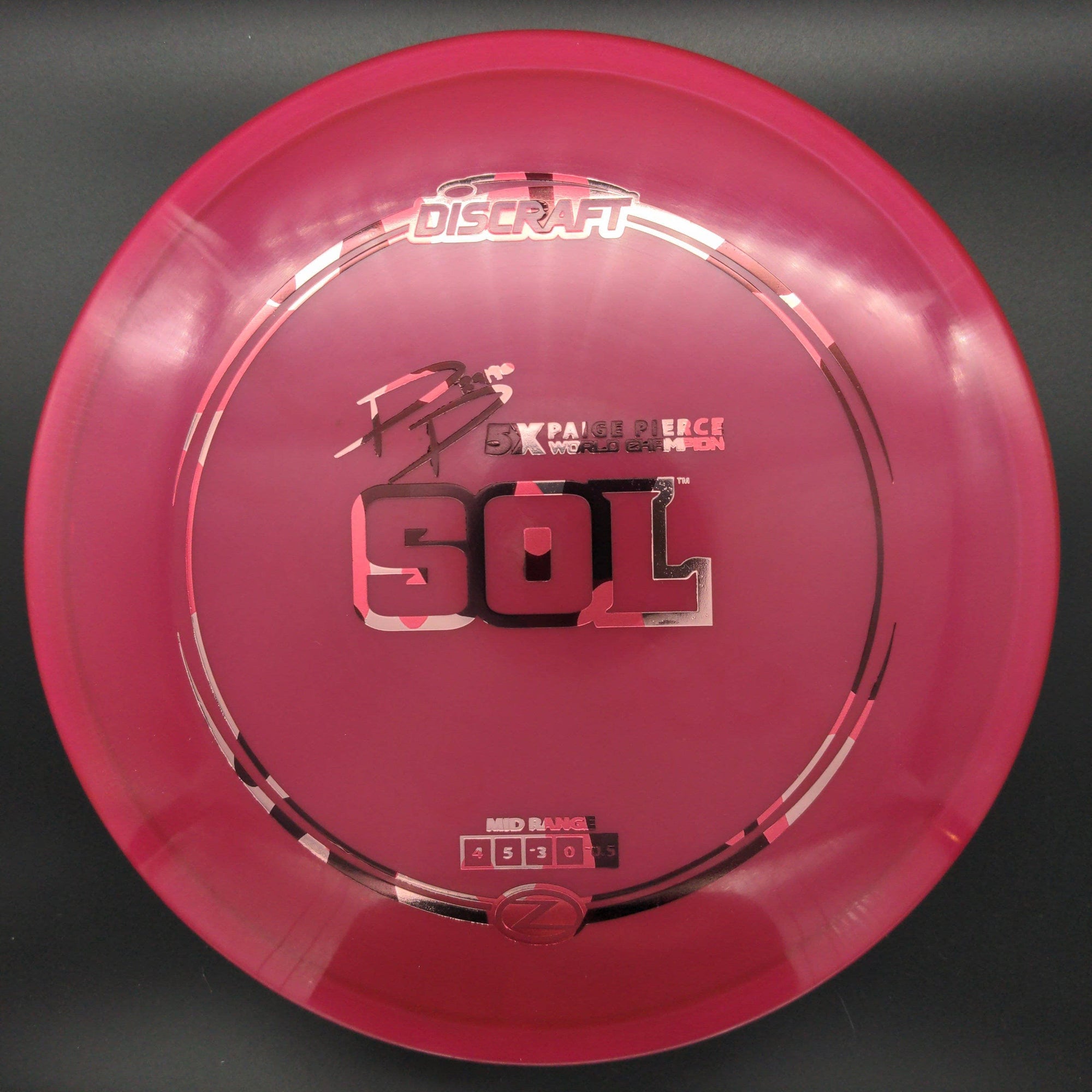 Discraft Mid Range Z Line Sol, Paige Pierce, 4/5/-3/0