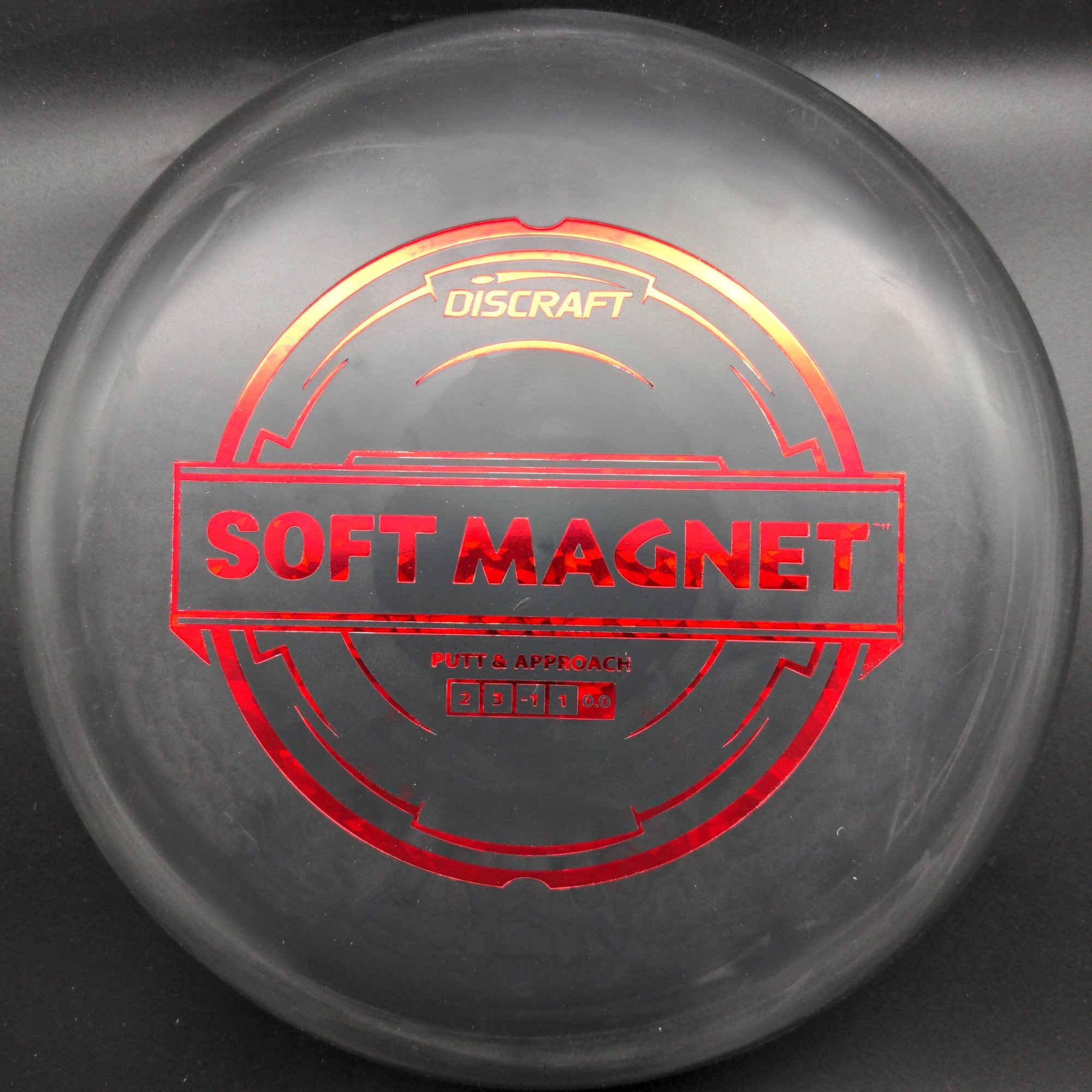 Discraft Putter Black Red Shatter Stamp 172g Soft Magnet, Putter Line