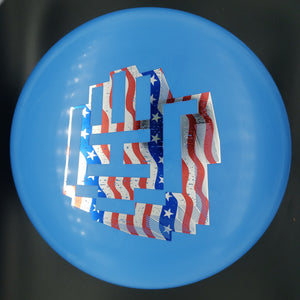 Dynamic Discs Putter Blue American Flag Stamp 173g Judge, Classic, Blok HSCo Stamp