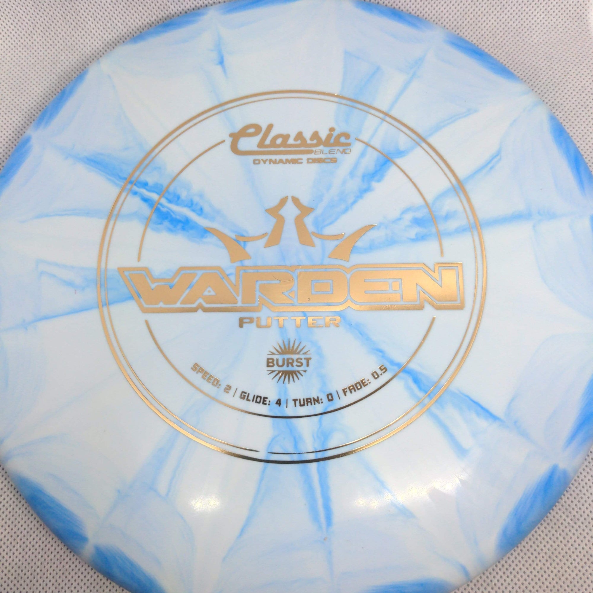 Dynamic Discs Putter Blue Gold Stamp 173g Classic Blend Burst Warden