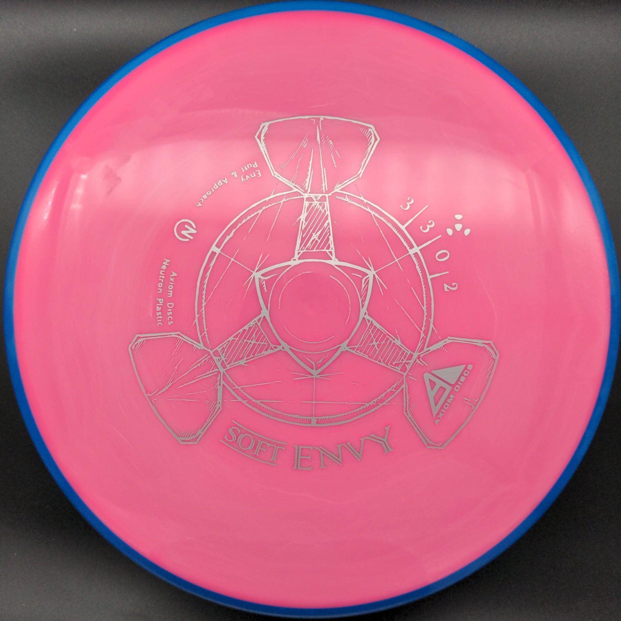 Axiom Putter Blue Rim Pink Plate 172g Envy, Neutron Soft