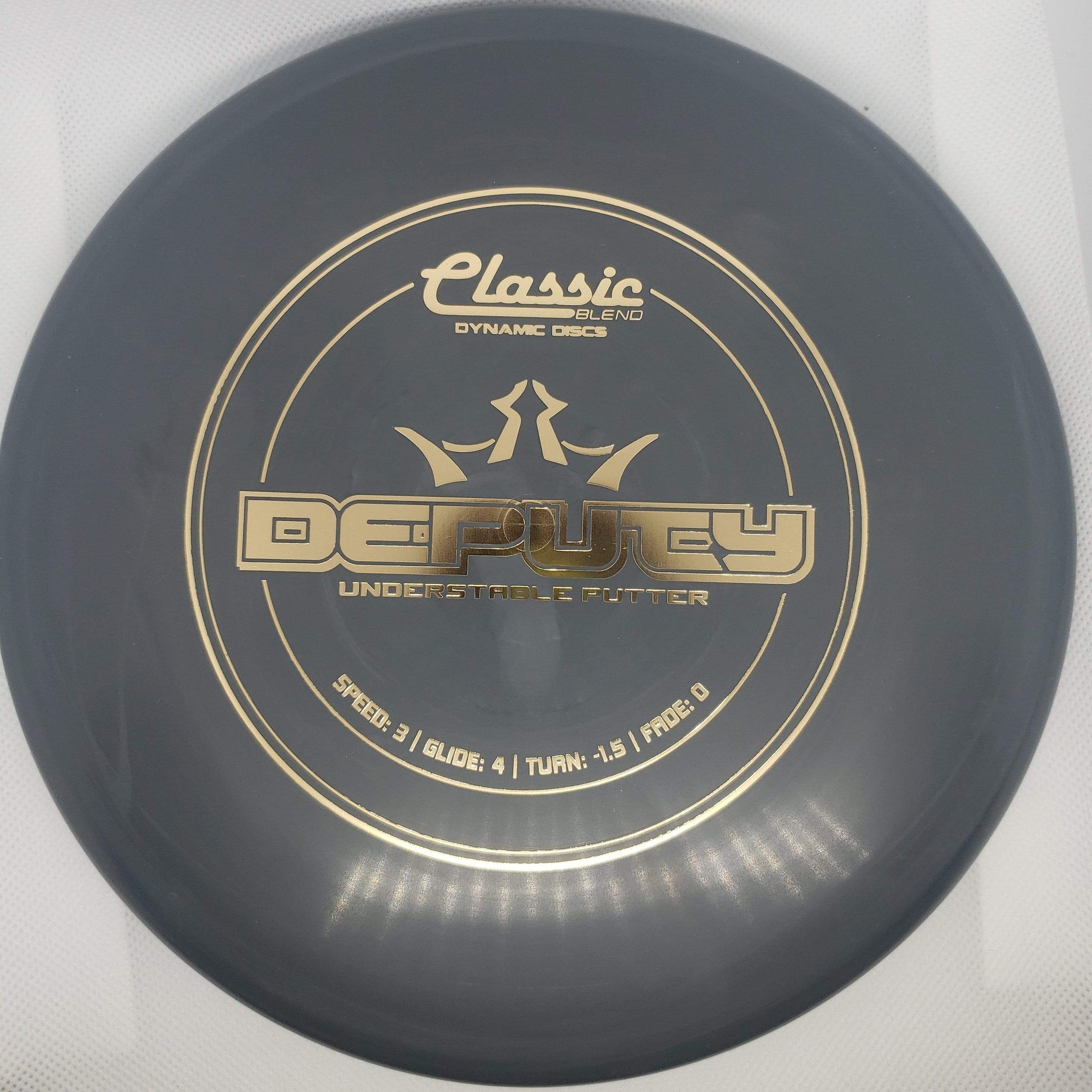Dynamic Discs Putter Charcoal 173g Classic Blend Deputy