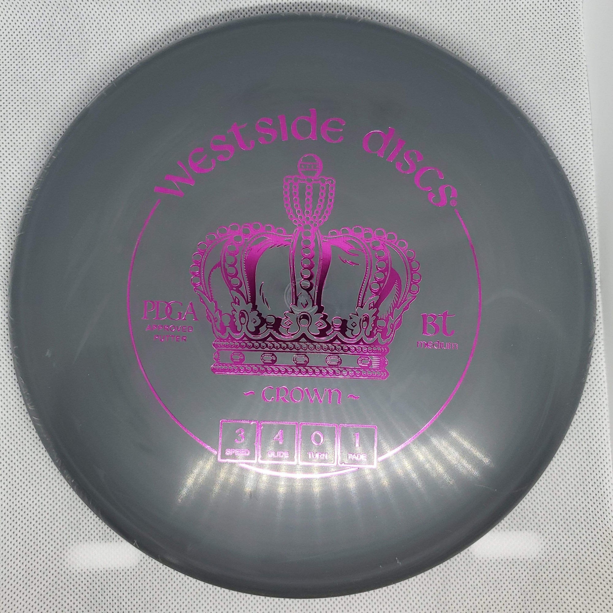 Westside Discs Putter Grey/Black Purple Stamp 174g BT Medium Crown