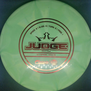 Dynamic Discs Putter Light Green Red Stamp 176g Dynamic Discs Classic Burst Judge