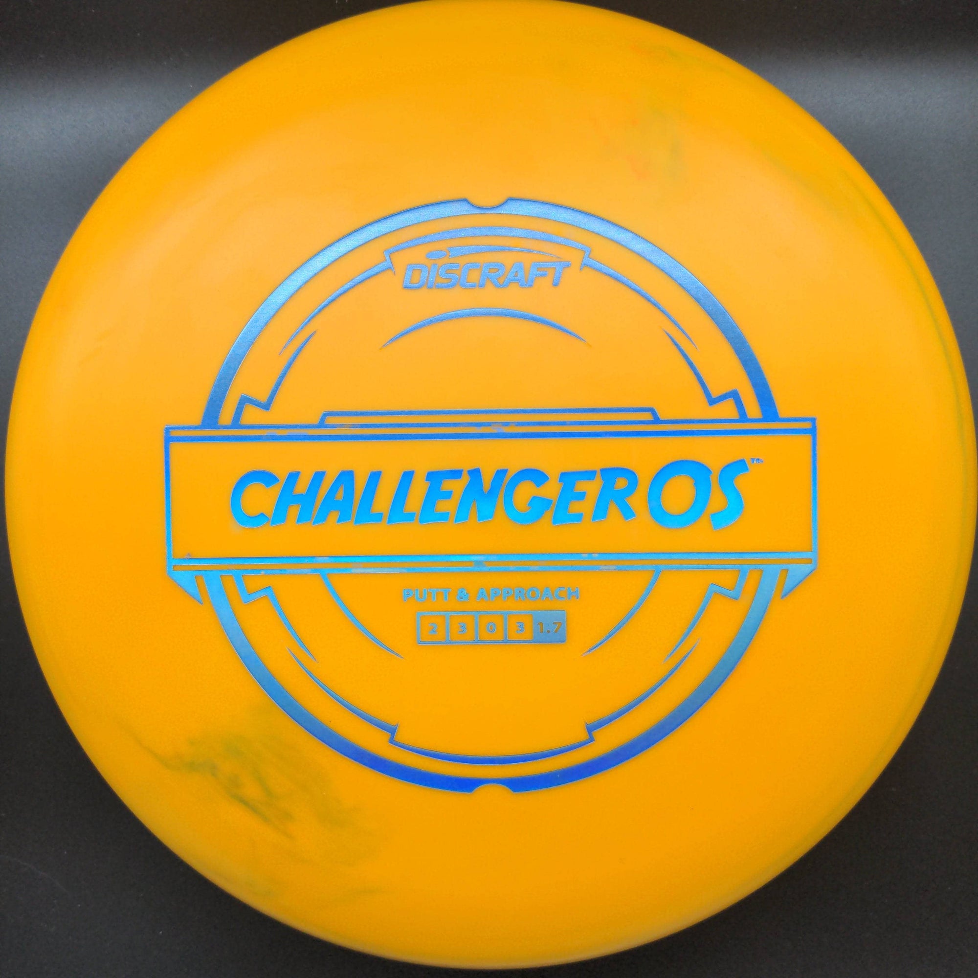 Discraft Putter Orange Green Swirl Blue Holo Stamp 174g Challenger OS, Putter Line