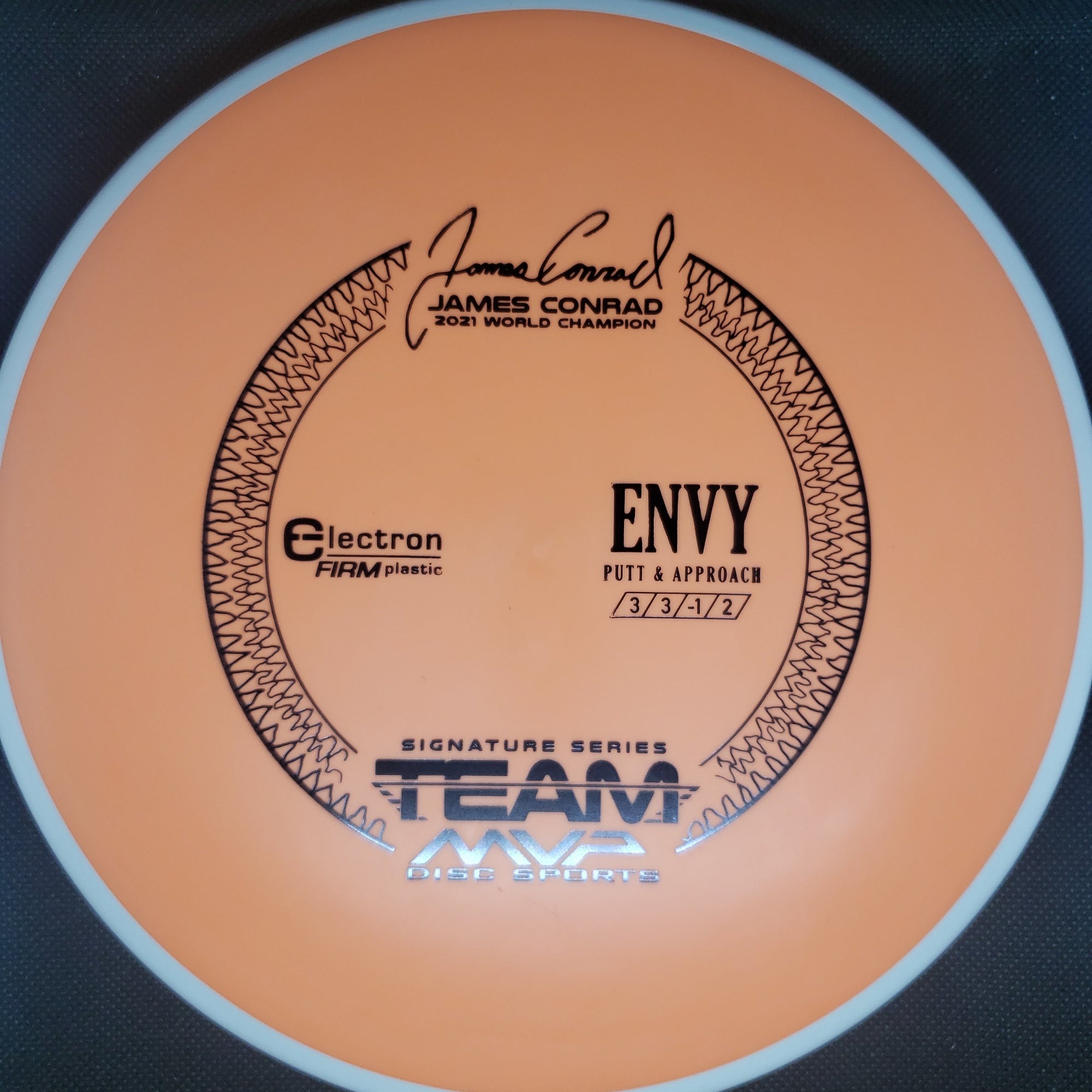 MVP Putter Orange Plate White Rim 175g Products James Conrad Signature Envy, Electron Firm