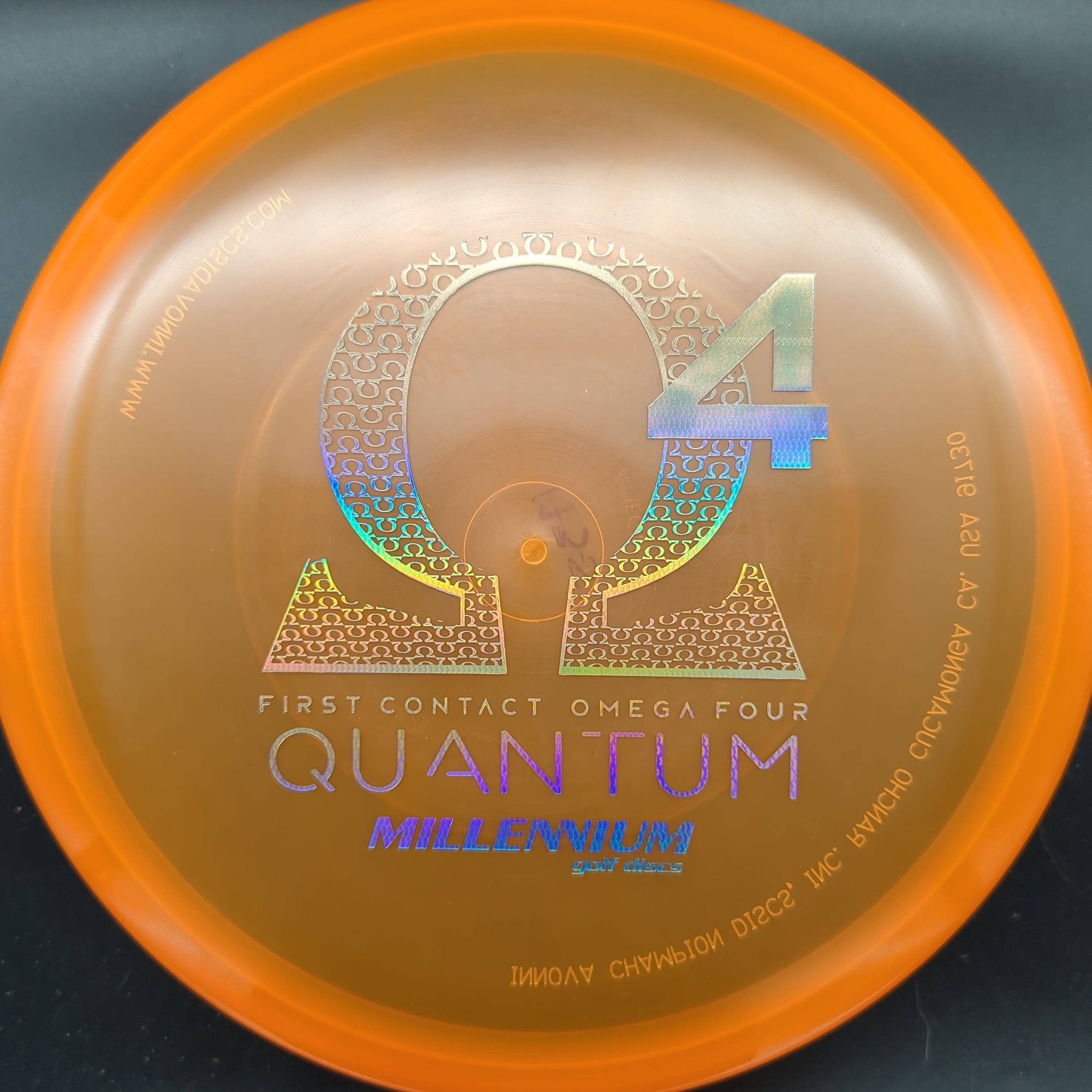 Millennium Discs Putter Orange Silver Snake Stamp 175g Omega4 - Quantum Plastic