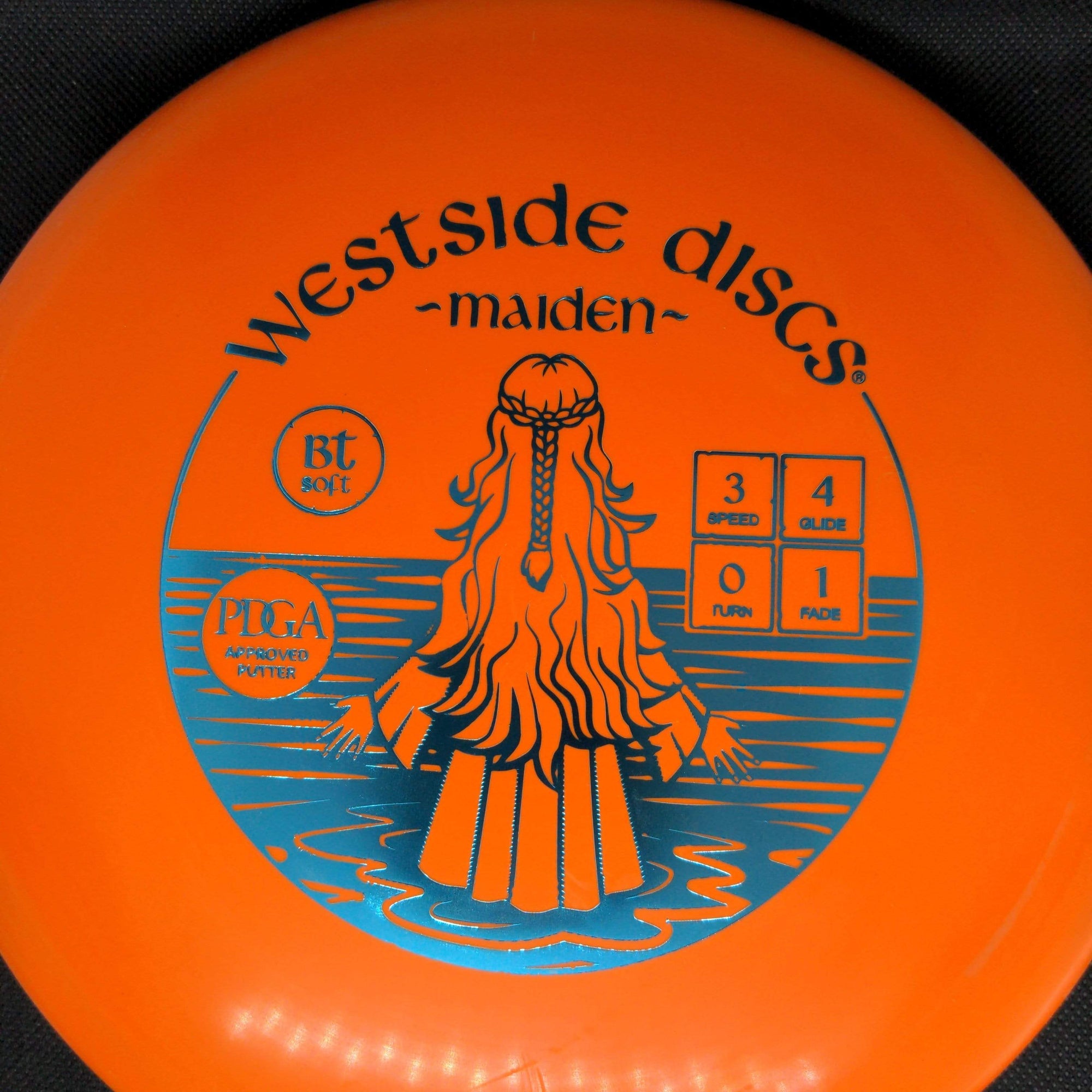 Westside Discs Putter Orange Teal Stamp 176g Maiden BT Soft Plastic