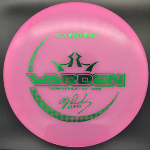 Dynamic Discs Putter Pink Green Stamp 176g Hybrid Moonshine Warden A.J. Risley Team Series