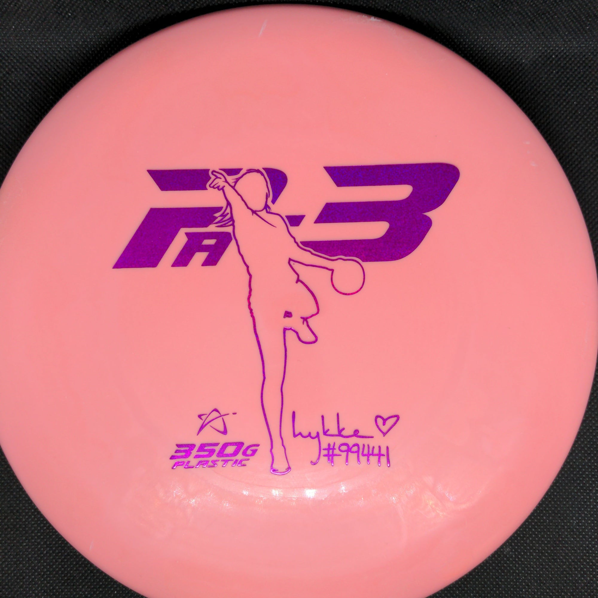 Prodigy Putter Pink/Orange Purple Glitter Stamp 174g PA3 350G Lykke Lorentzen 2021 Signature Series