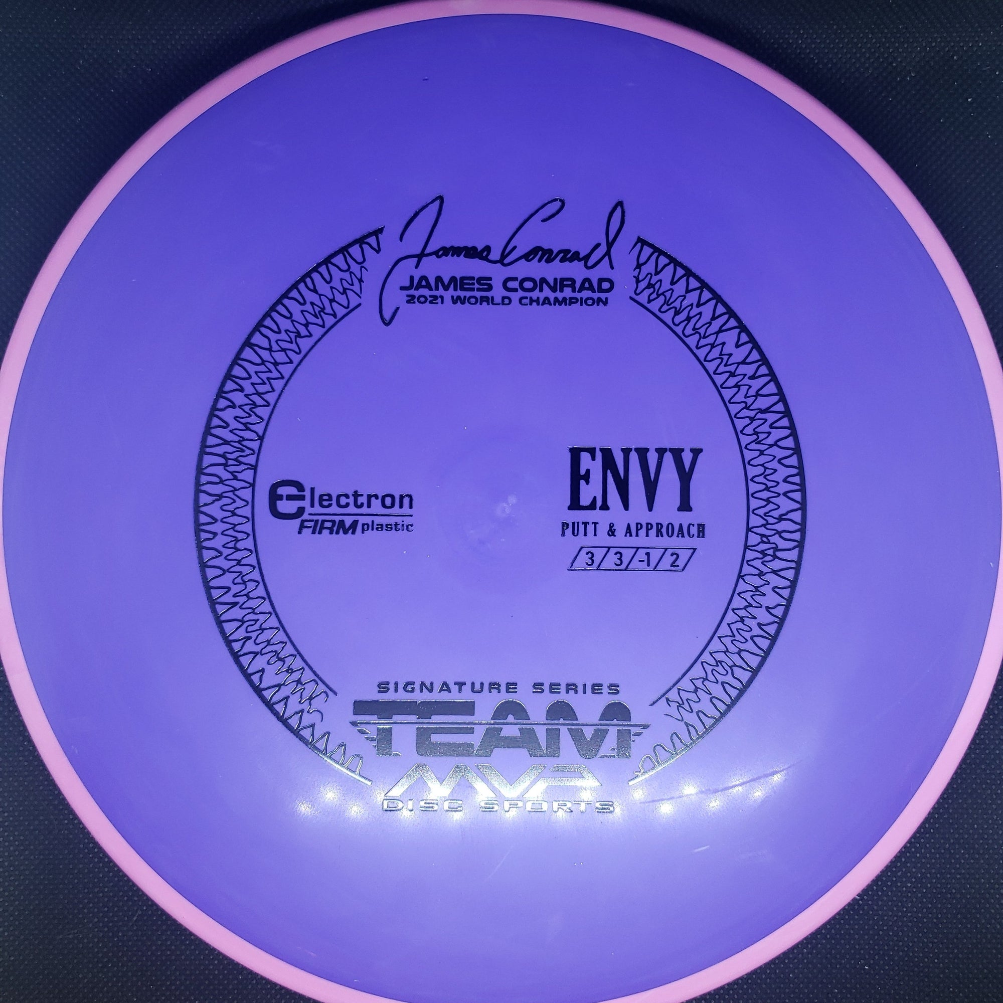 MVP Putter Purple Plate Pink Rim 174g Products James Conrad Signature Envy, Electron Firm