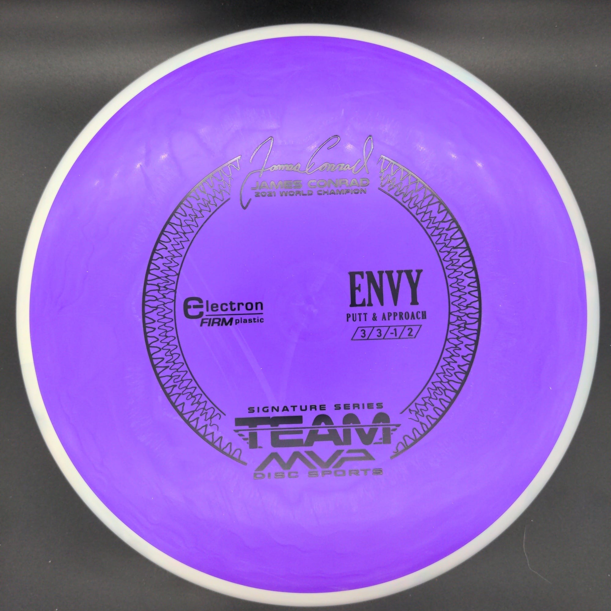 MVP Putter Purple Plate White Rim 173g James Conrad Signature Envy, Electron Firm