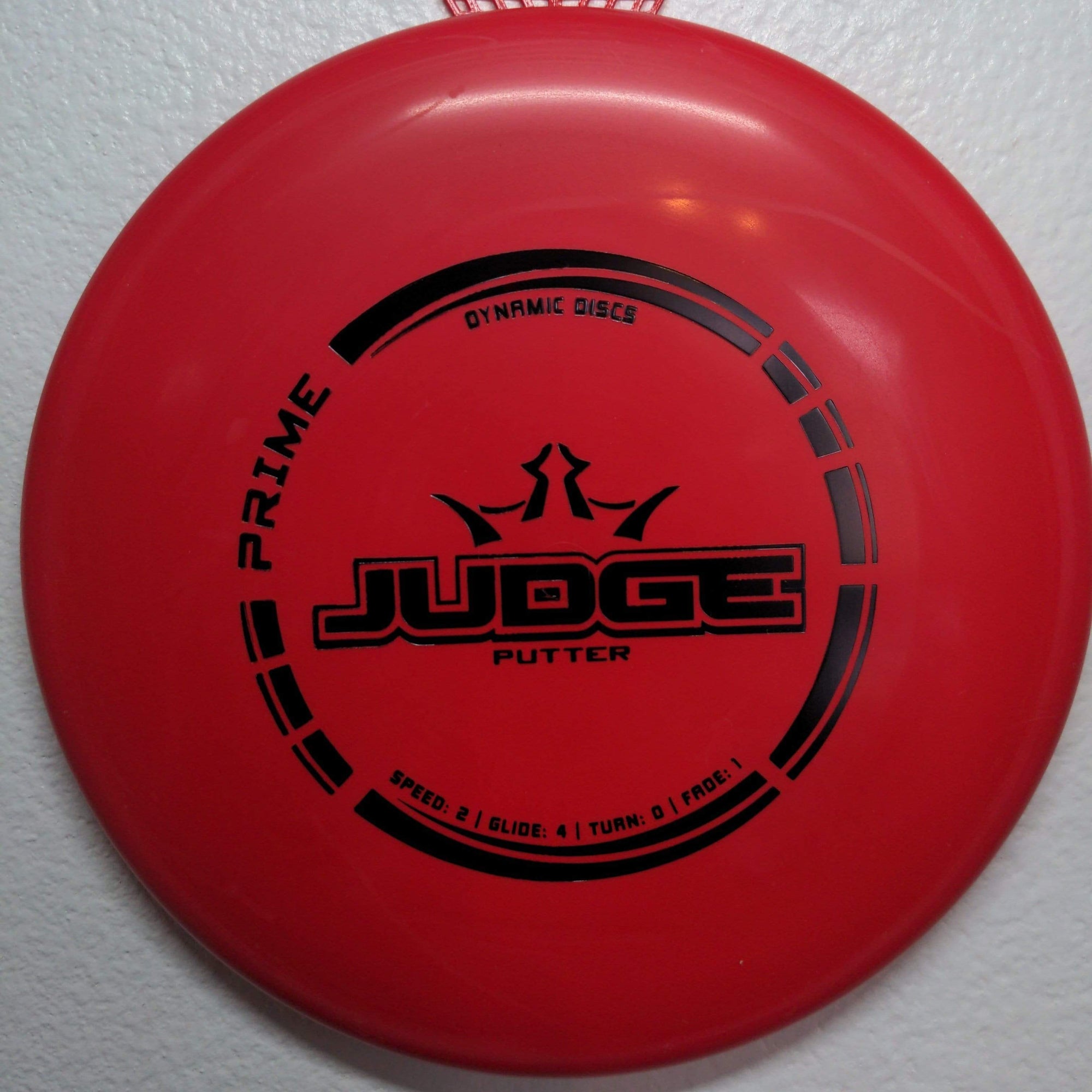 Dynamic Discs Putter Red Black Stamp Prime Judge 173-176g