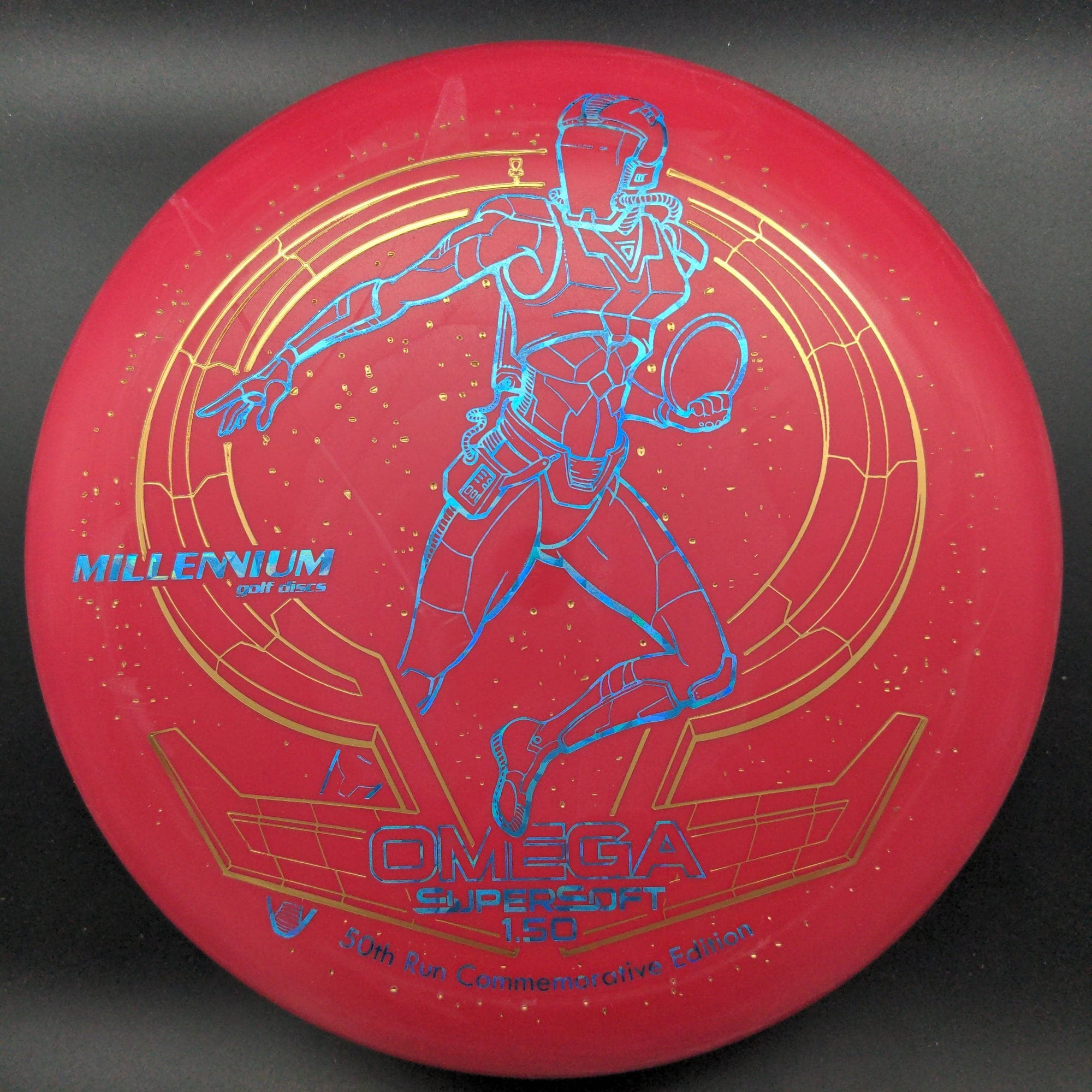 Millennium Discs Putter Red Blue Shatter Stamp 175g Omega - Super Soft