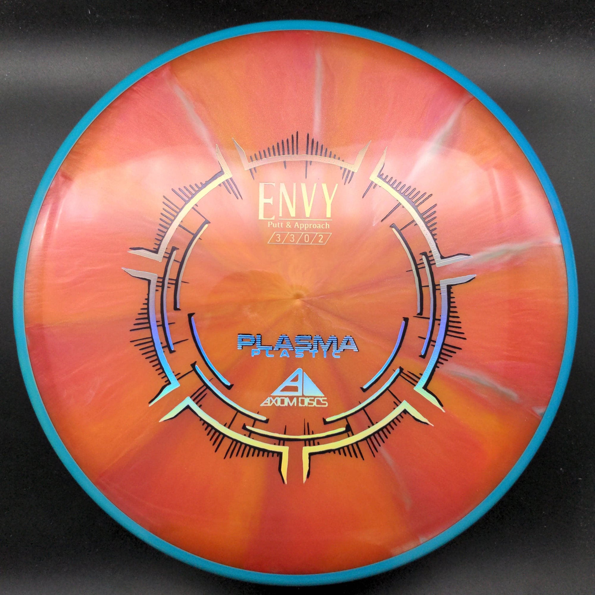 Axiom Putter Teal Rim Orange/Red Plate 173g Envy, Plasma