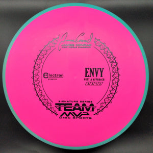 MVP Putter Teal Rim Pink Plate 175g Envy, Electron Medium, James Conrad Signature