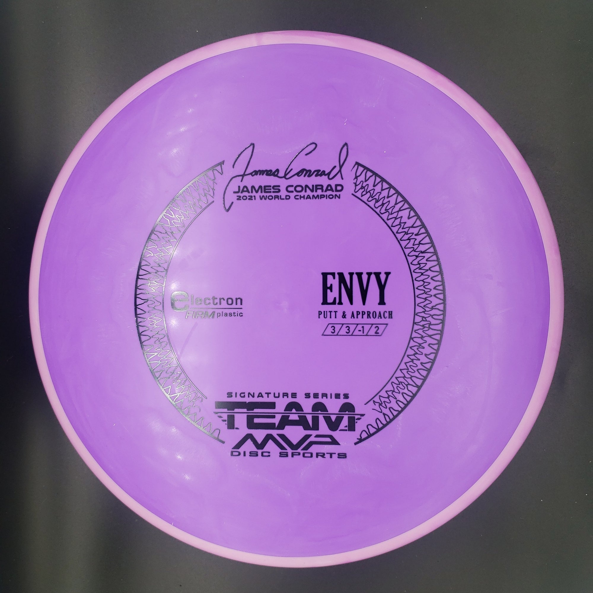 MVP Putter Violet Rim Purple Plate 175g Products James Conrad Signature Envy, Electron Firm