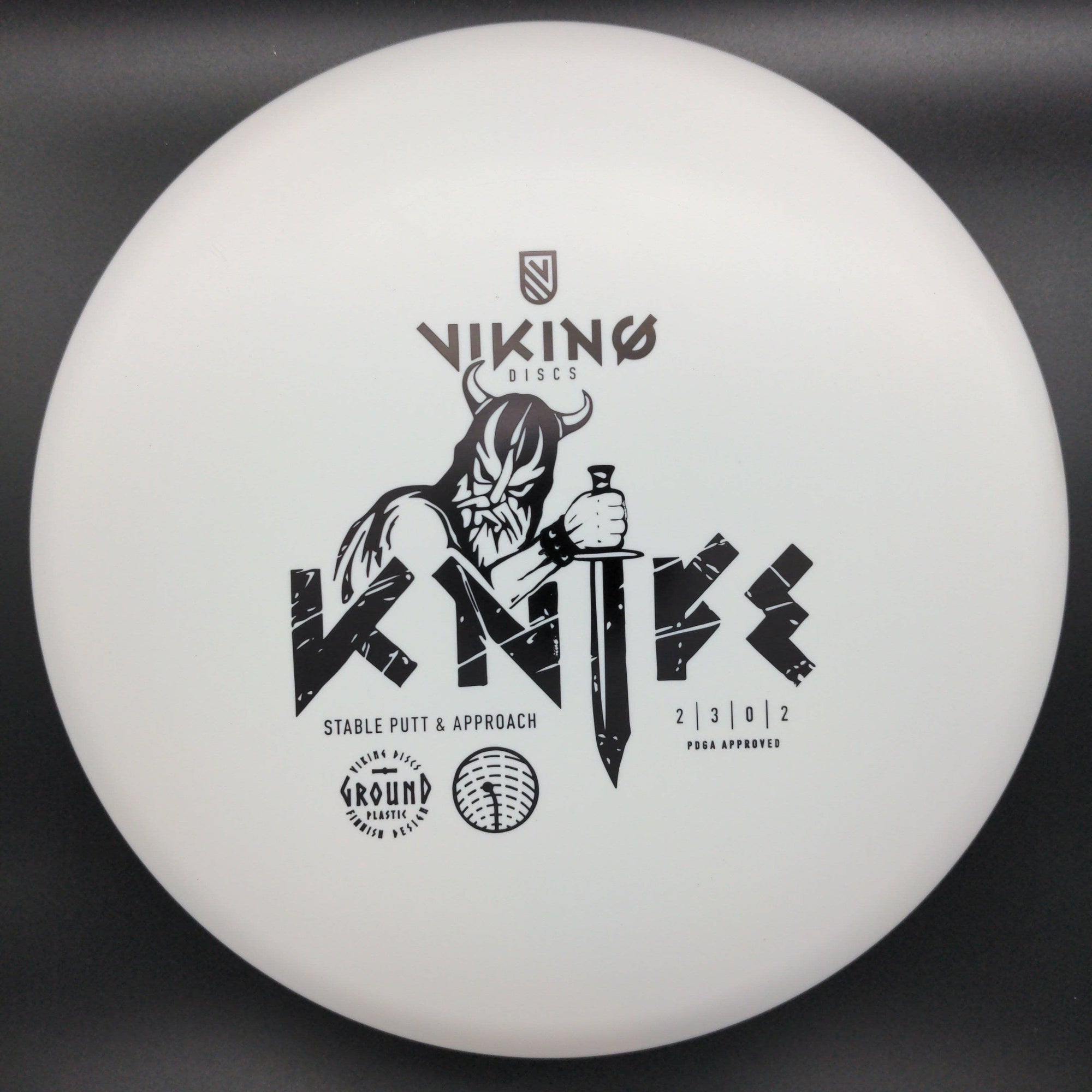 Viking Discs Putter White Black Stamp 172g Knife, Ground Plastic