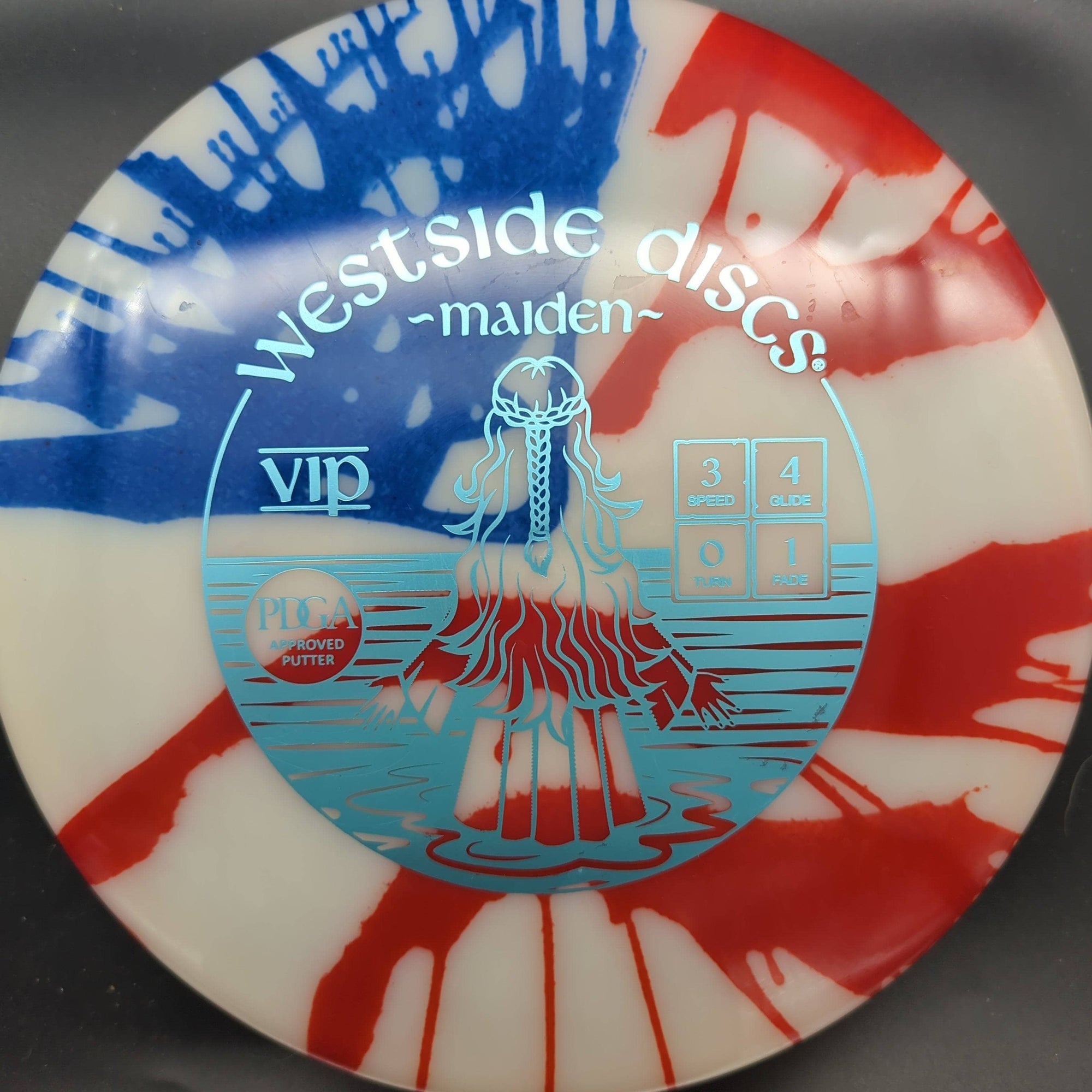 Westside Discs Putter White Blue Stamp 173g Maiden, VIP, MyDye