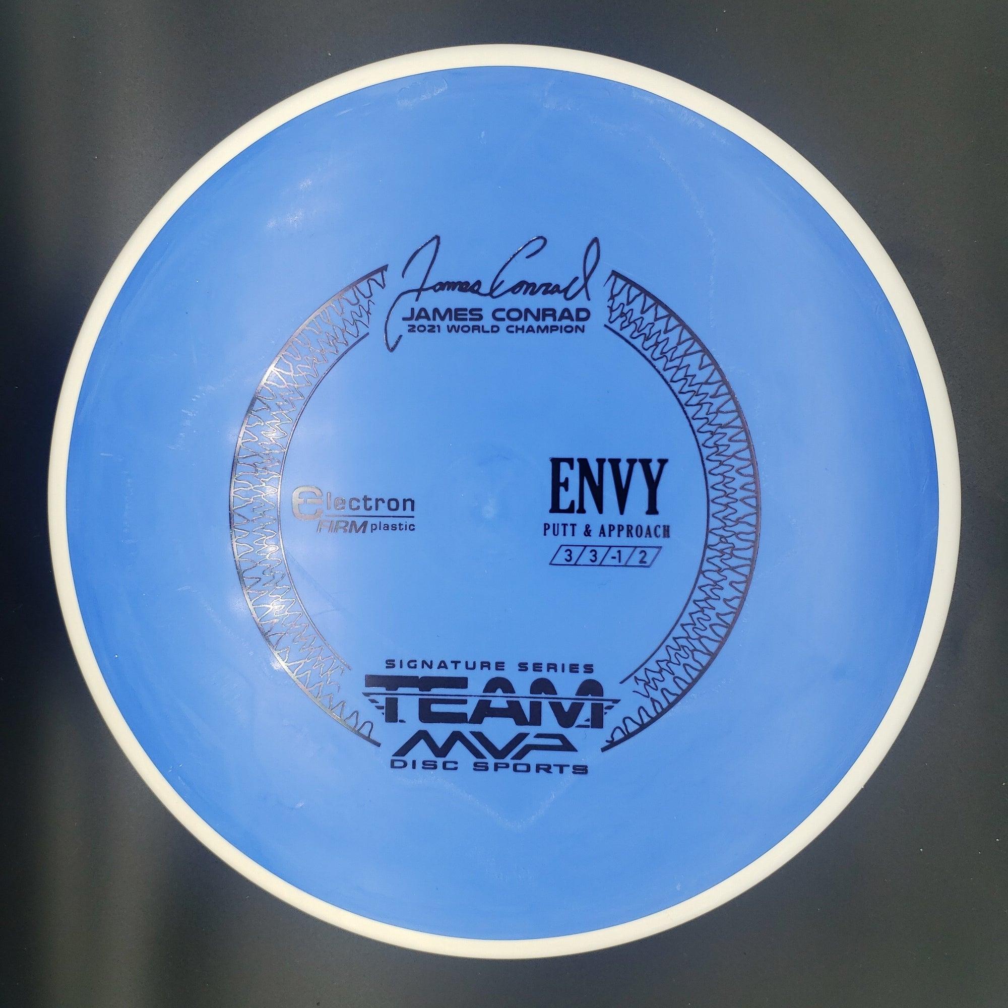 MVP Putter White Rim Blue Plate 175g Products James Conrad Signature Envy, Electron Firm