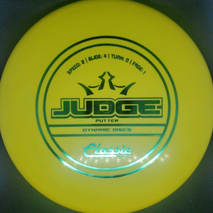 Dynamic Discs Putter Yellow Green Stamp 175g Classic Soft Judge