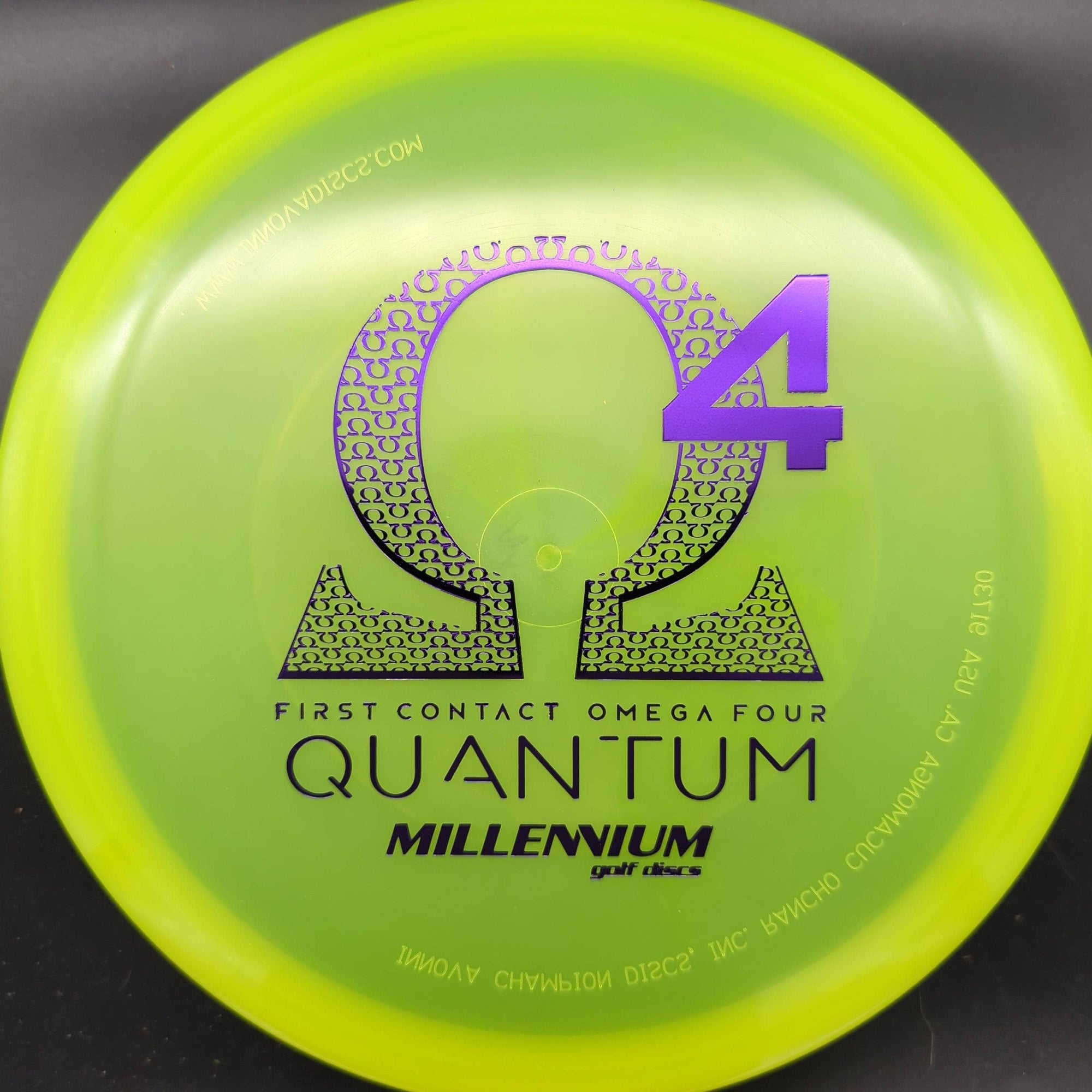 Millennium Discs Putter Green Purple Stamp 175g Omega4 - Quantum Plastic