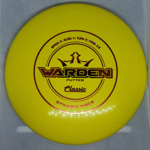 Dynamic Discs Putter Yellow Red Stamp 173g Classic Warden